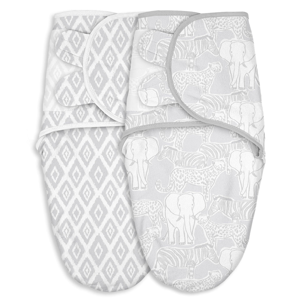 Civarua Kids elephant-pattern baby swaddle promotes calm, secure newborn sleep