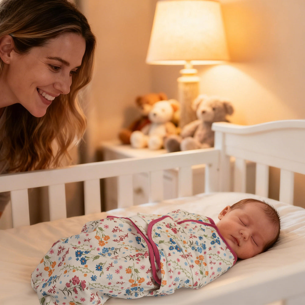 Civarua Kids country floral swaddle offers year-round comfort