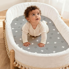 CIVARUA KIDS bassinet sheets fabric texture highlighting breathable, year-round comfort.