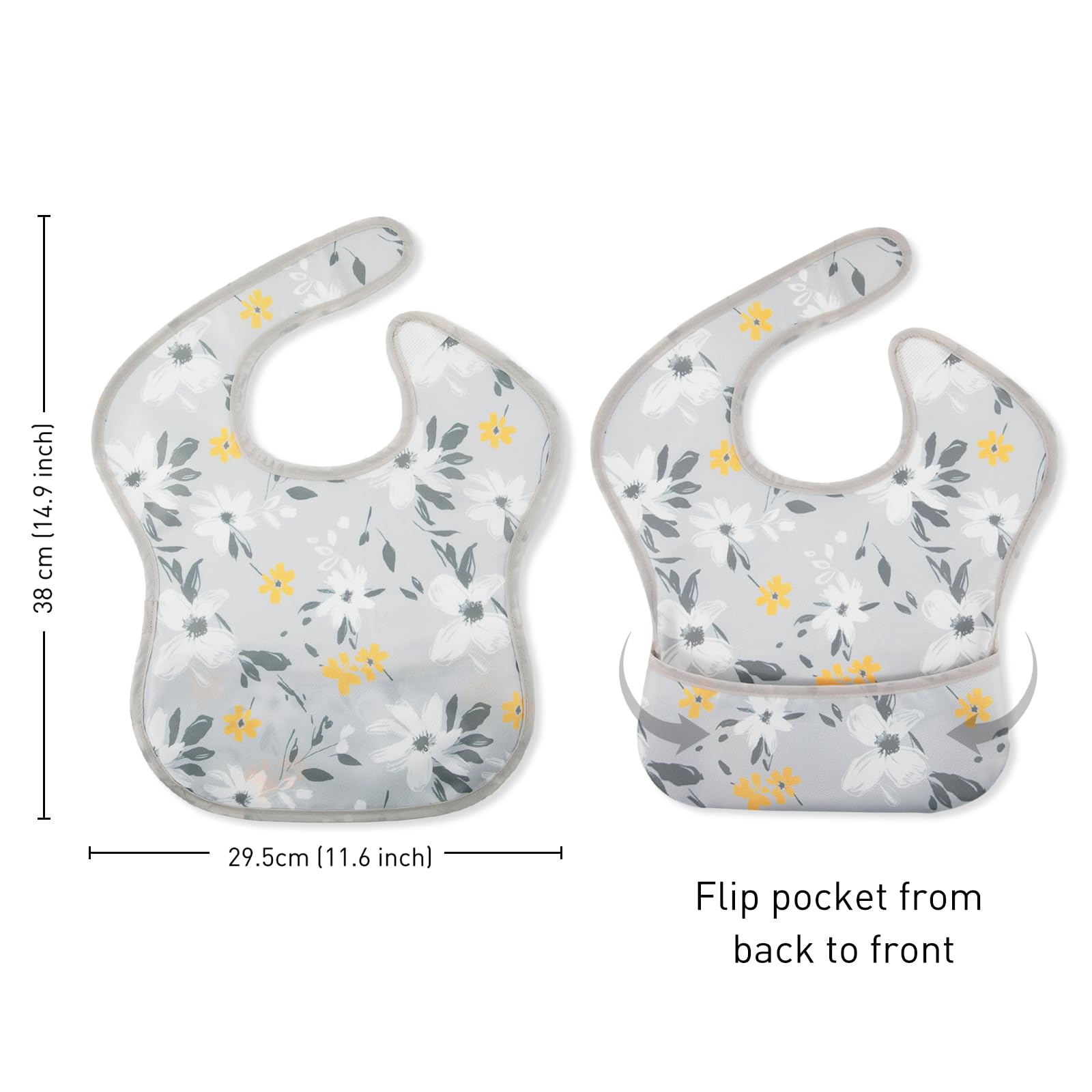 Civarua Kids easy-clean, machine-washable bib for quick cleanup.