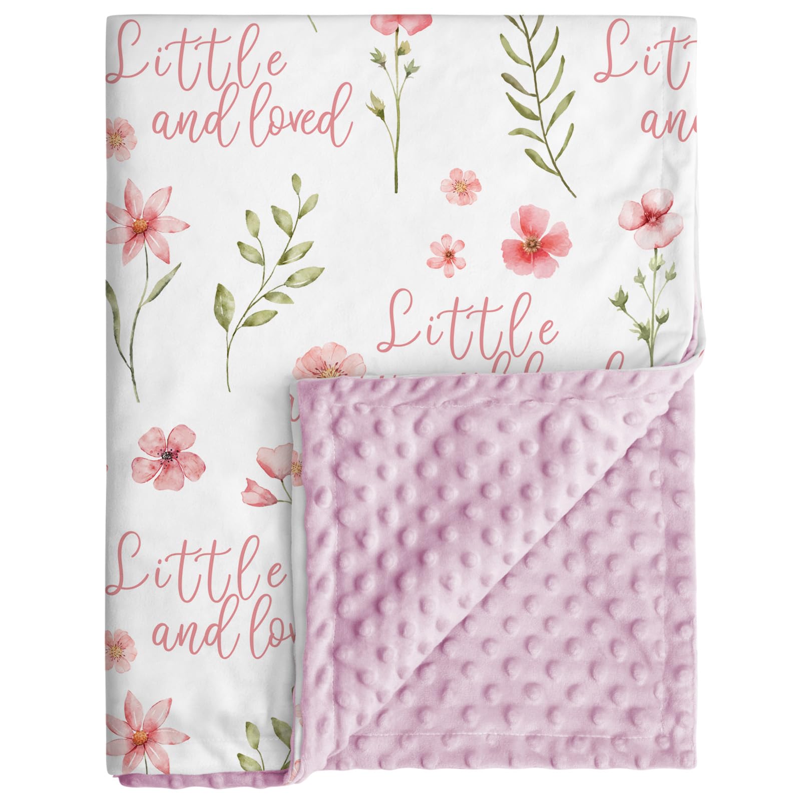 Civarua Kids floral baby blanket in pink, ideal for cozy days and stylish nurseries.