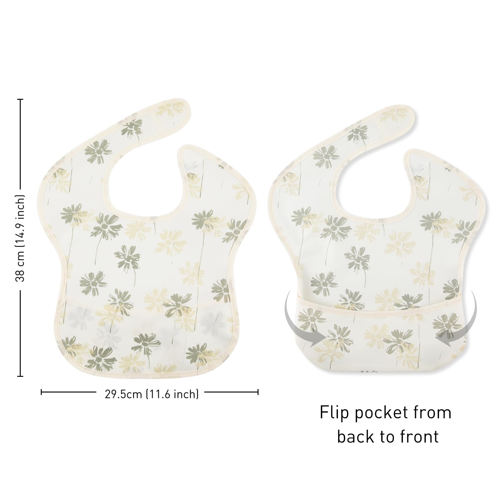 Civarua Kids foldable-travel bib folds compactly for on-the-go meals