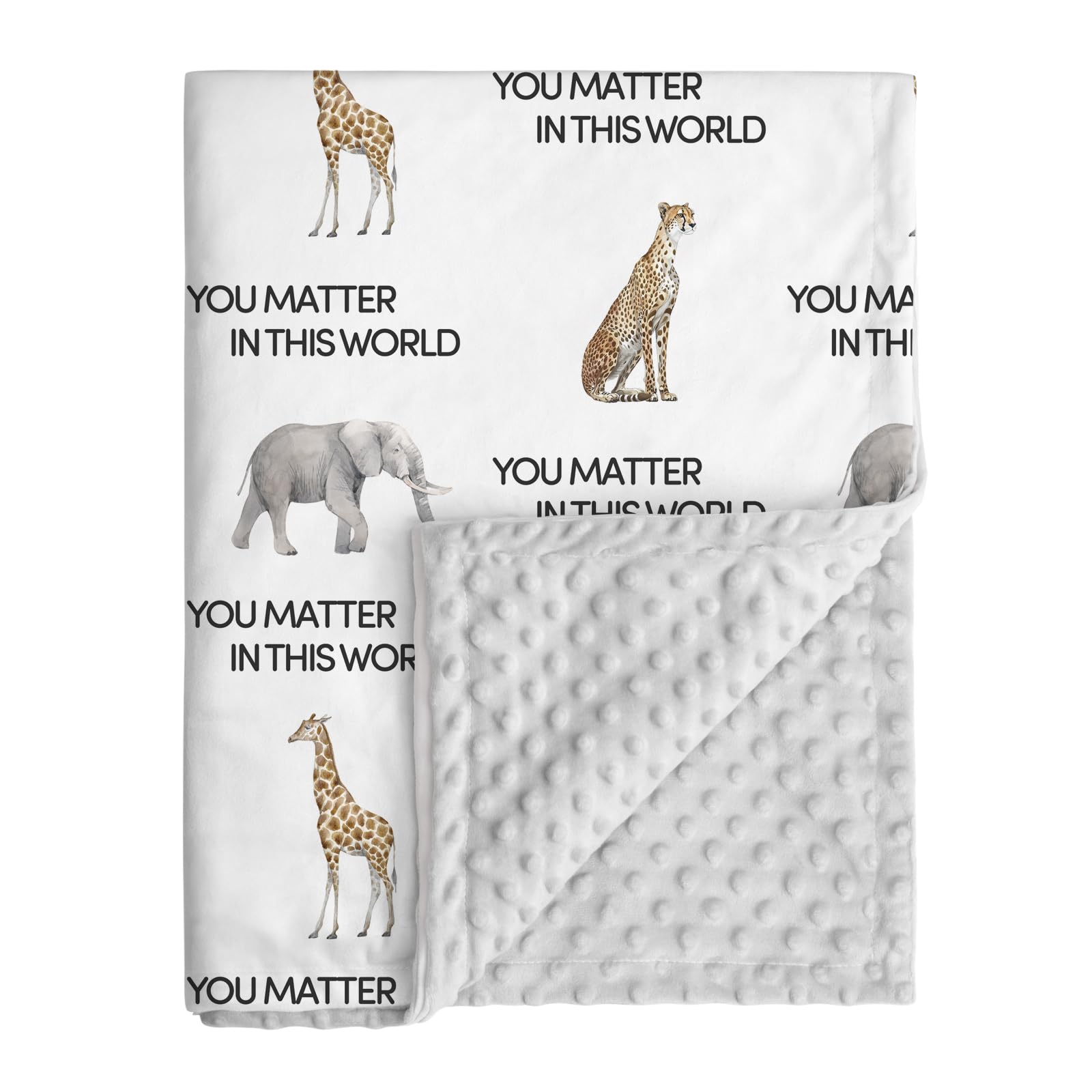 Civarua Kids leopard-minky blanket provides plush warmth for cozy newborn snuggles.