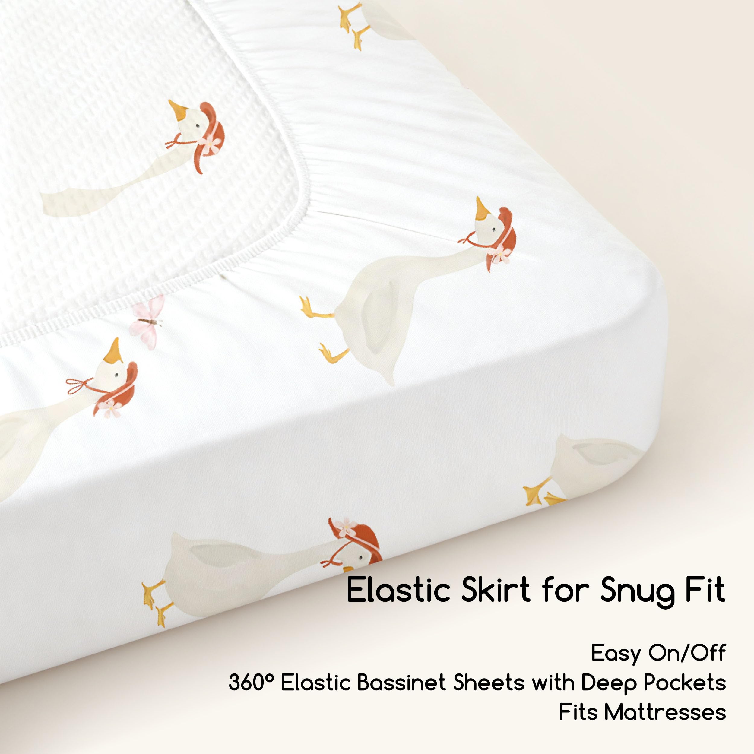 Civarua Kids machine-washable bassinet sheets durable for daily use.