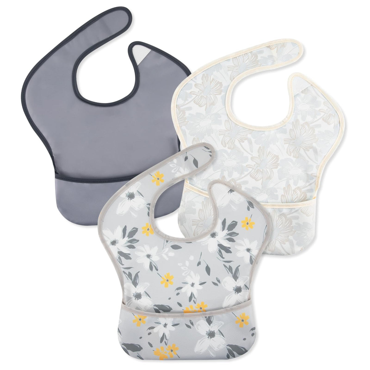 Civarua Kids mess-proof bib front view showing spill-resistant waterproof design.