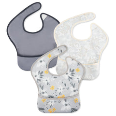 Civarua Kids mess-proof bib front view showing spill-resistant waterproof design.