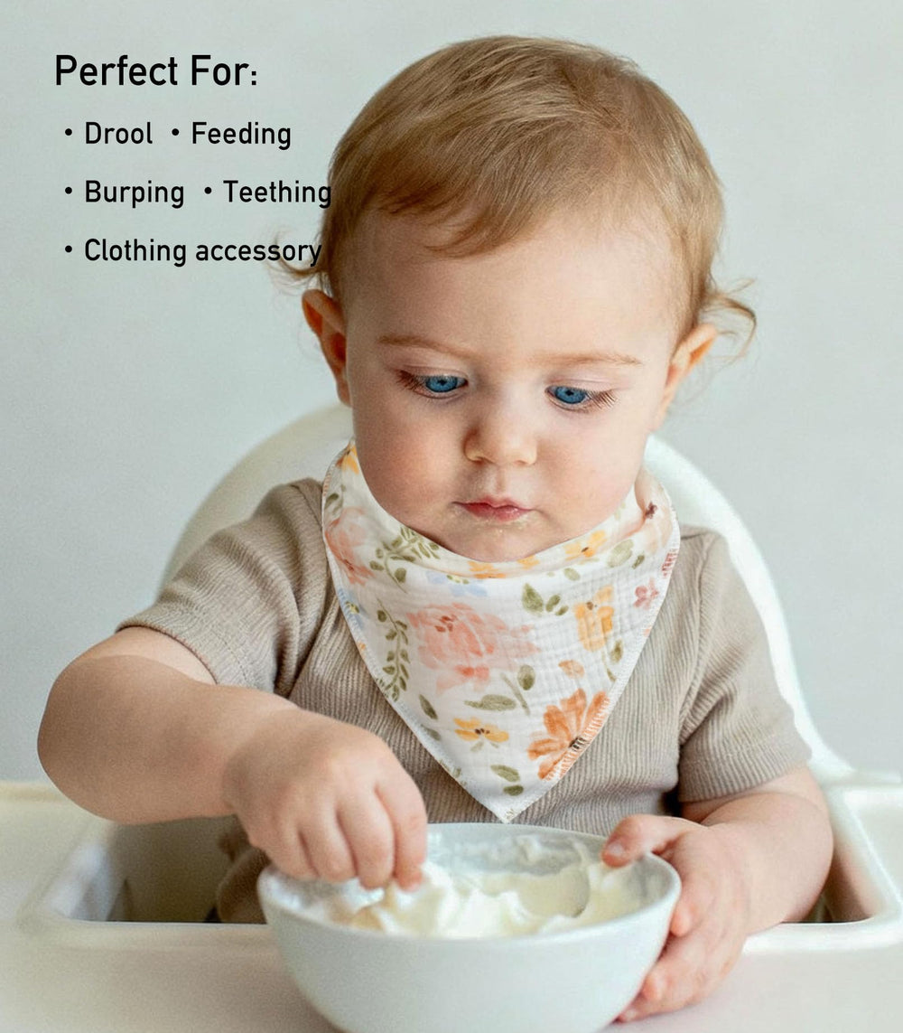 Front view of CIVARUA KIDS bibs showing soft fabric and color options