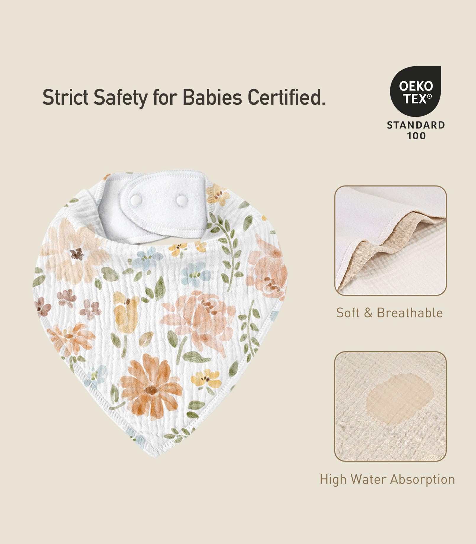 Unisex CIVARUA KIDS bibs designed to match any outfit
