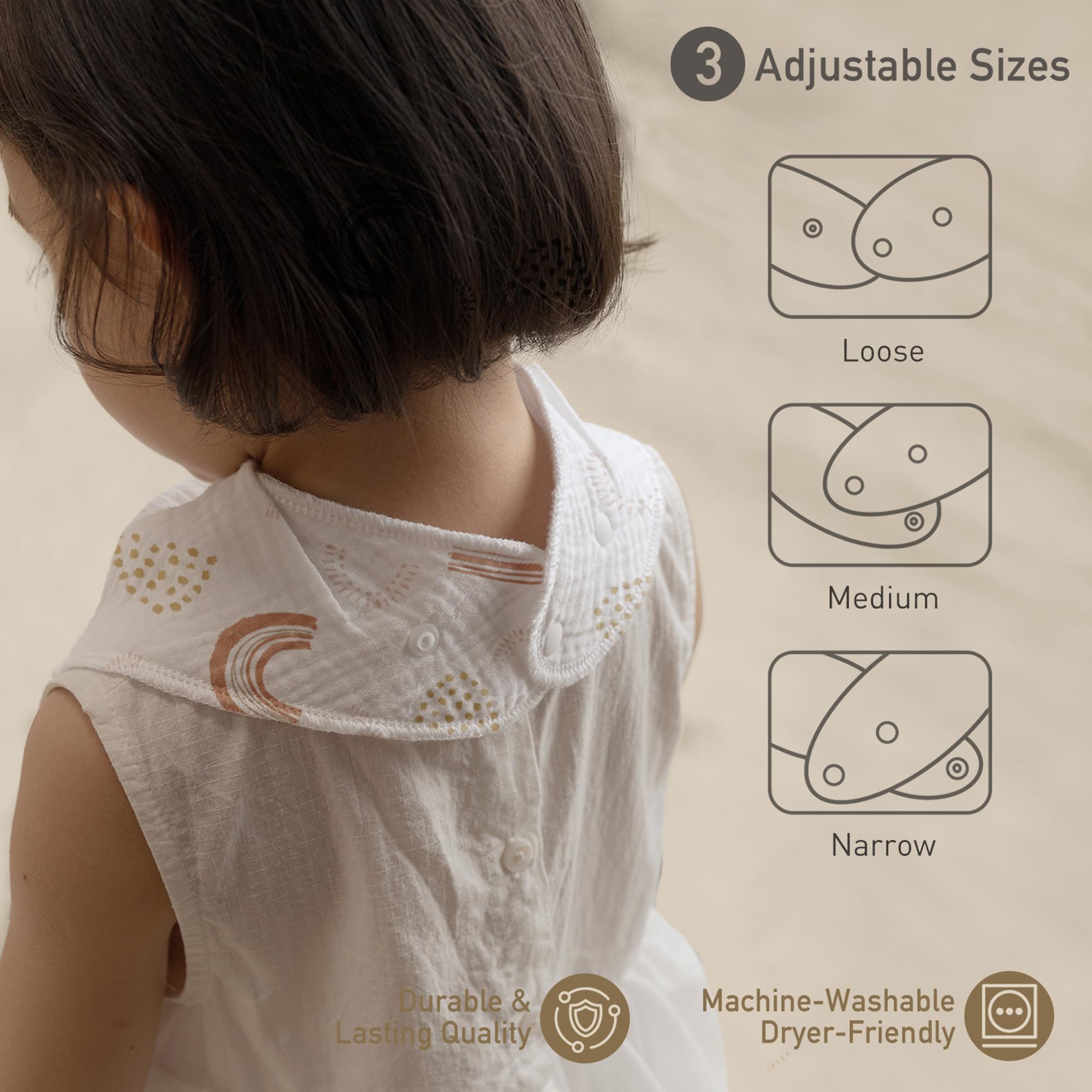 Pack shot of CIVARUA KIDS 8-pack bibs highlighting unisex patterns