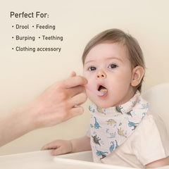 Civarua Kids muslin bibs close-up showing soft fabric for comfortable all-day wear.