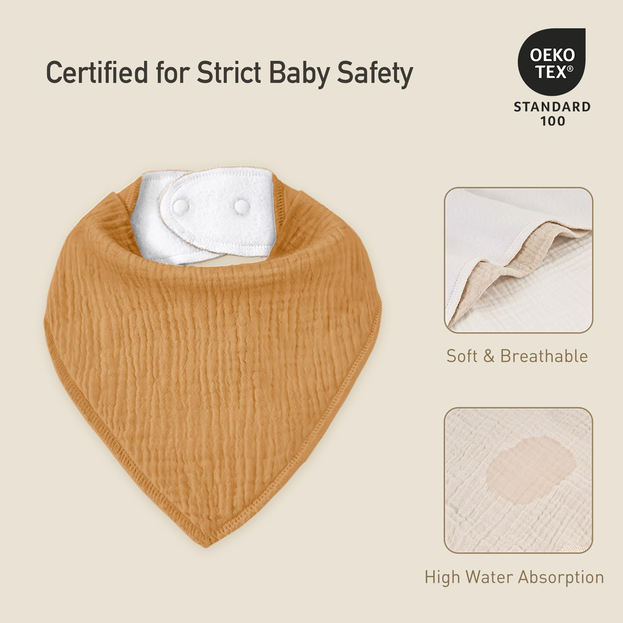 CIVARUA KIDS bibs are machine-washable for easy care