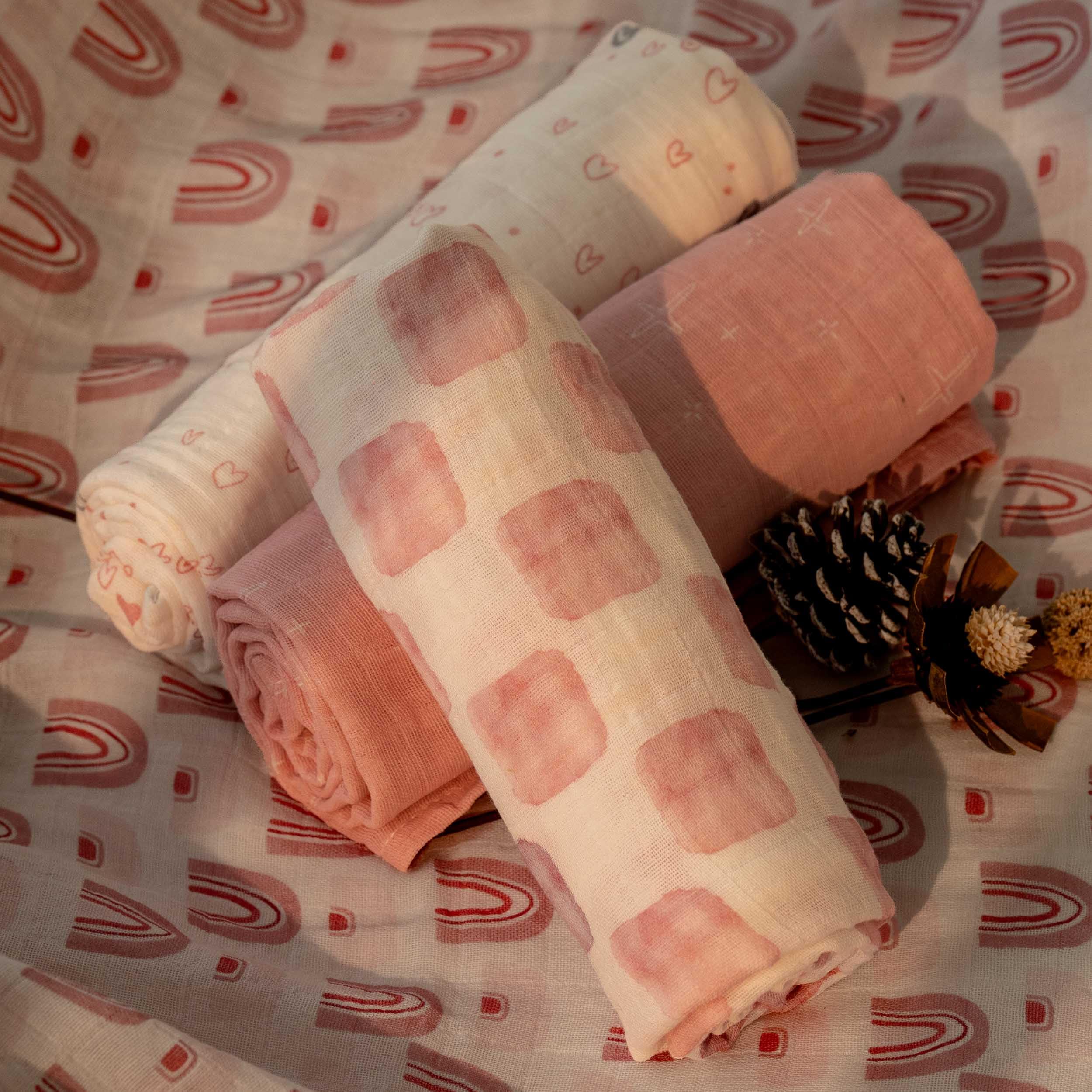 CIVARUA KIDS muslin swaddle blanket nursing-cover-friendly for mom and baby.