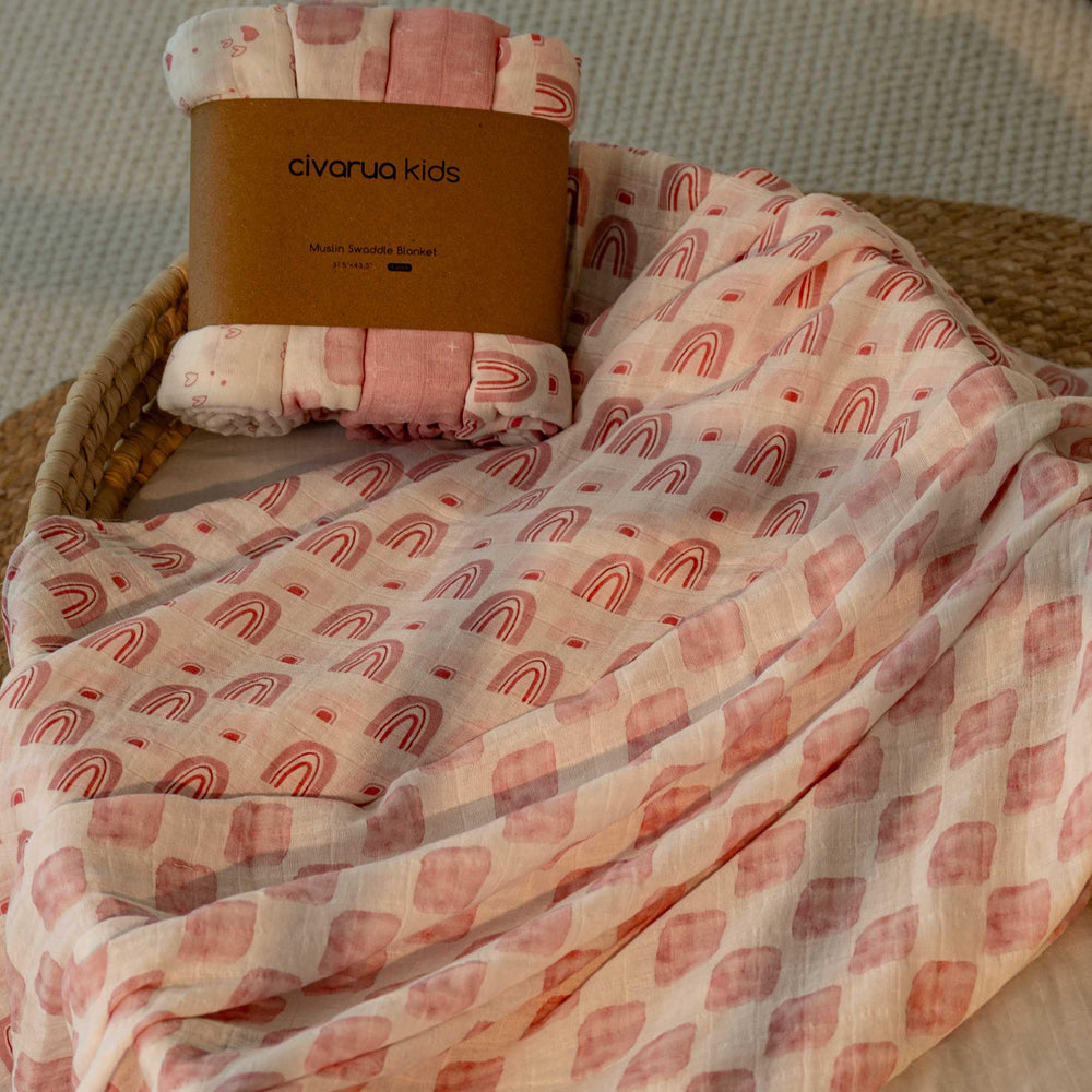 CIVARUA KIDS muslin swaddle blanket tummy-time-mat for playtime comfort.