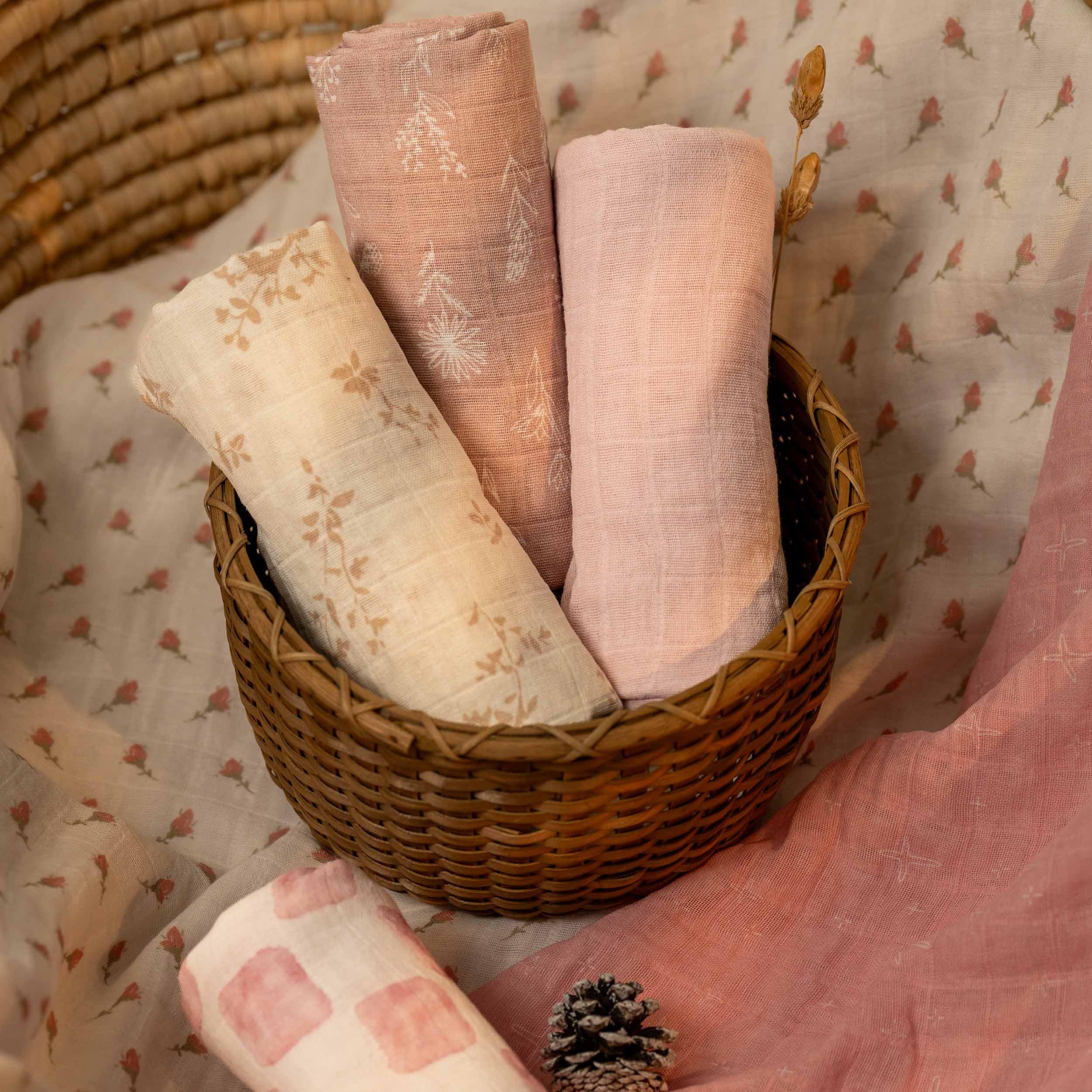 Civarua Kids muslin swaddle blankets serving as stroller shield on outings.