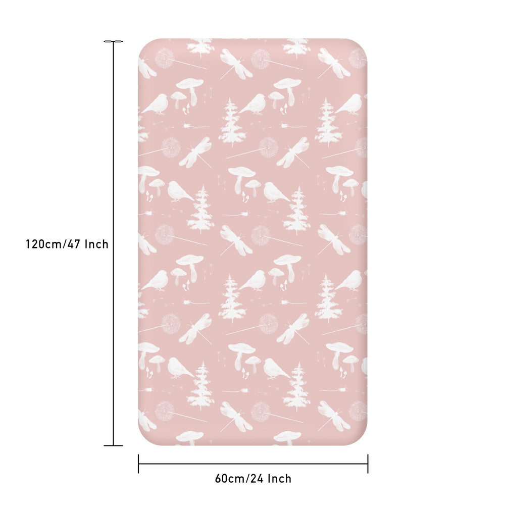 Civarua Kids deep-pocket nap mat sheet provides snug coverage on a 47x24 mat.