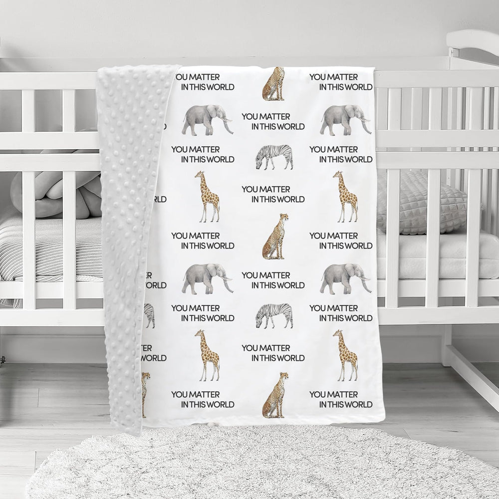 Civarua Kids rainbow-print blanket adds playful color to baby moments.