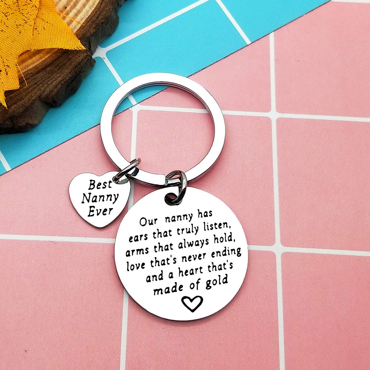Ciyumu Babysitter keychain in silver finish for gratitude moments