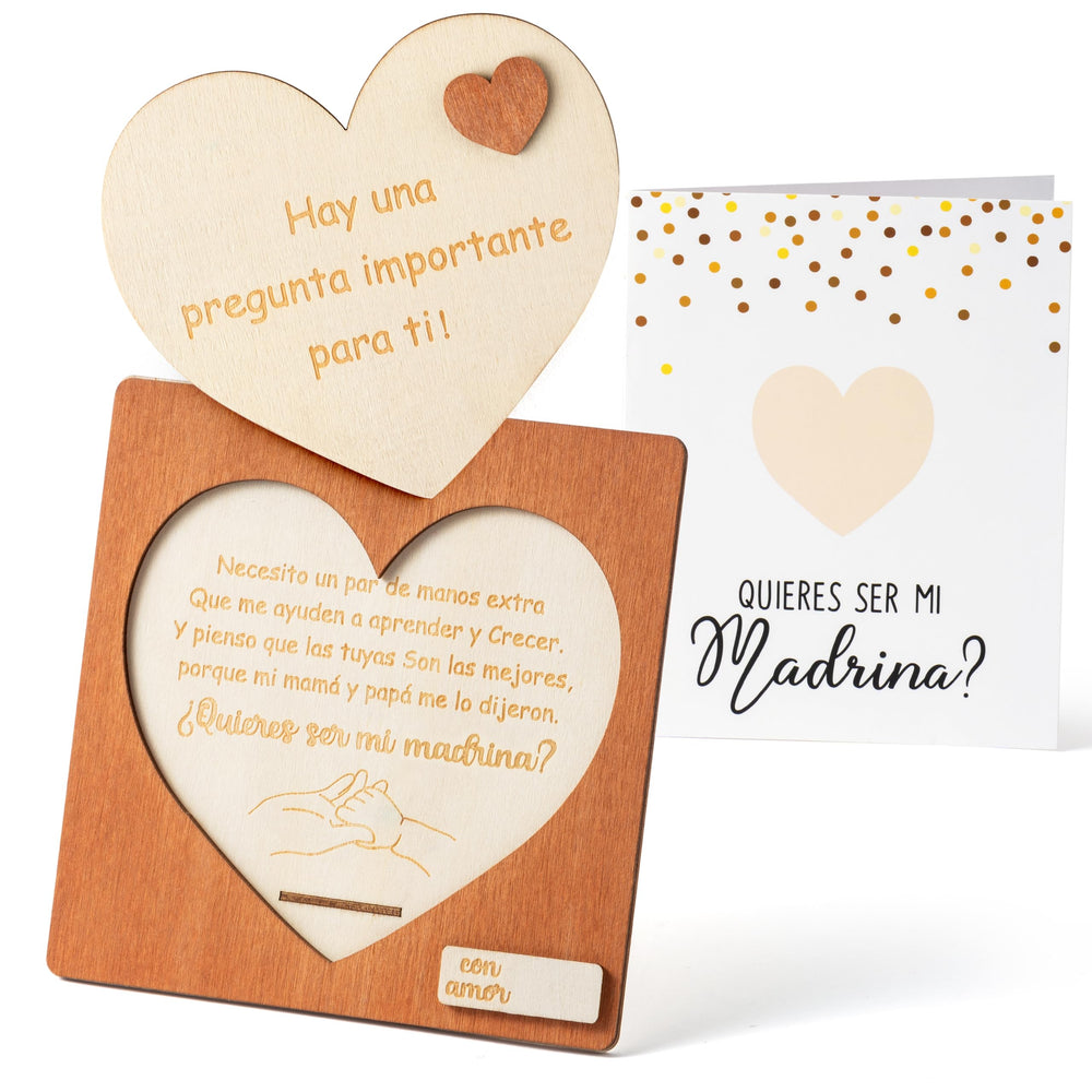 CJiangpo will you be my godmother puzzle heartboard, romantic proposal keepsake