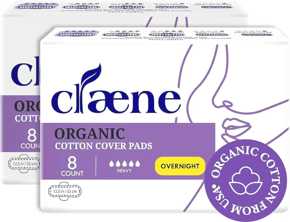 Claene overnight pad with breathable top sheet for a dry, comfortable night