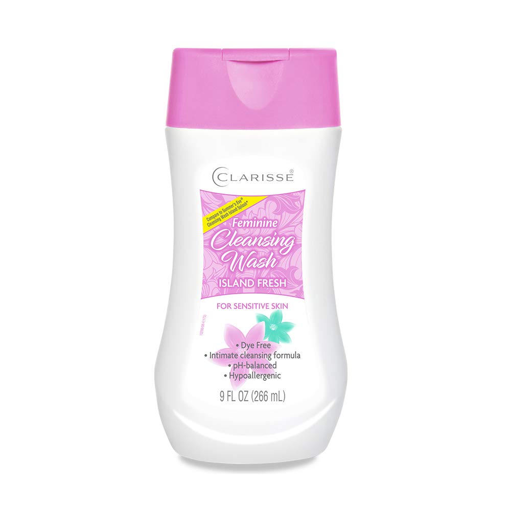 Clarisse Feminine Cleansing Wash pump closeup with easy application.