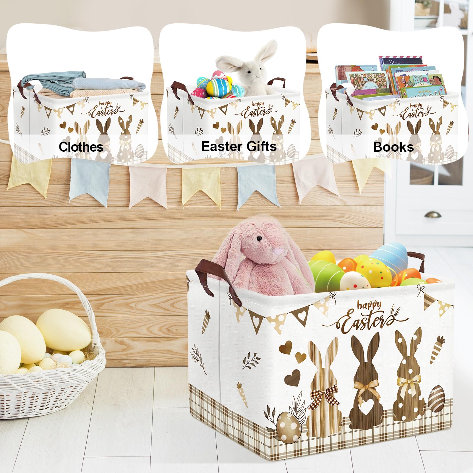 Clastyle 36L egg storage basket provides large capacity for laundry or toys