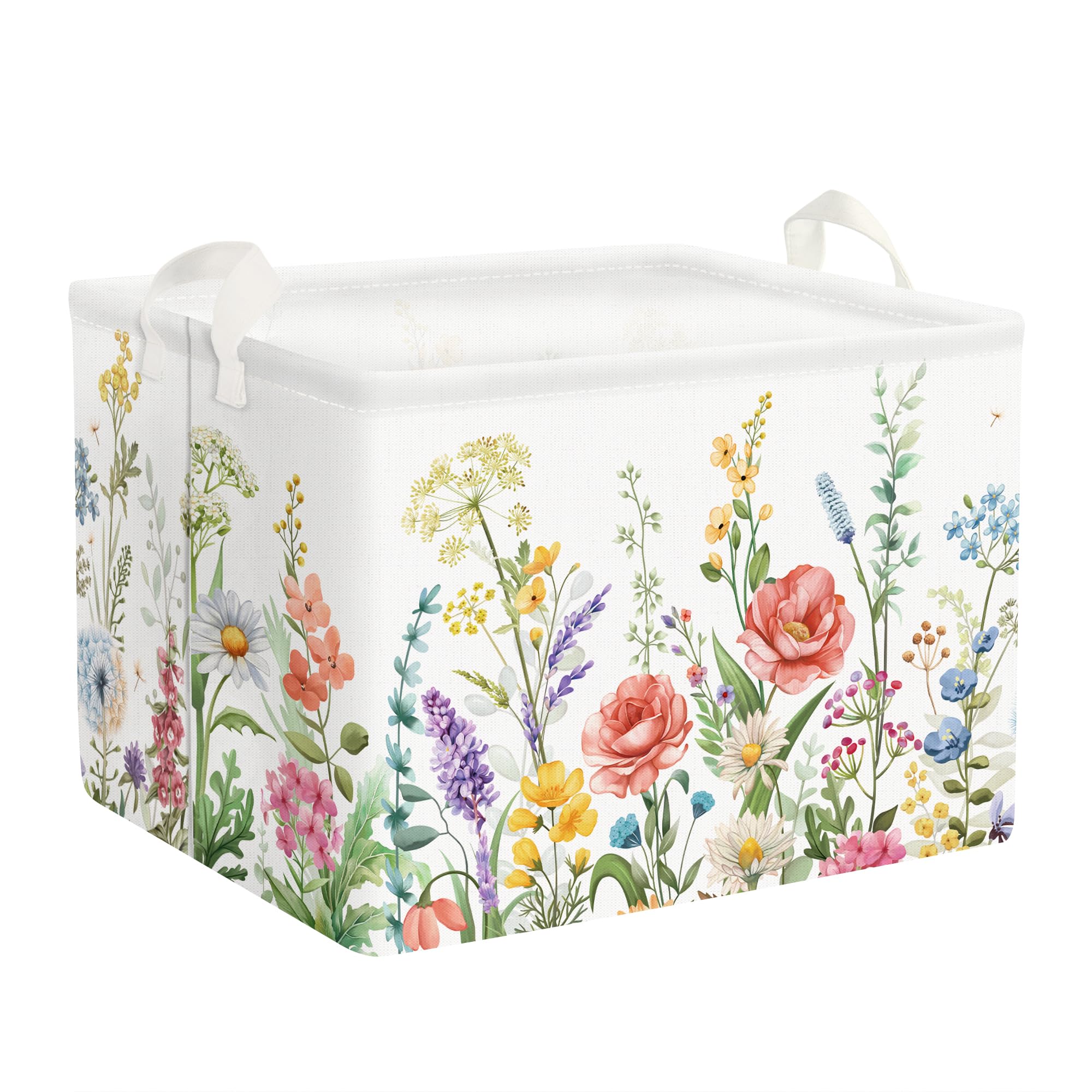 Clastyle 36L wild flower storage basket in a playroom for toy organization