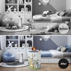 Clastyle dragon hamper with clouds design, great for playful nursery storage.