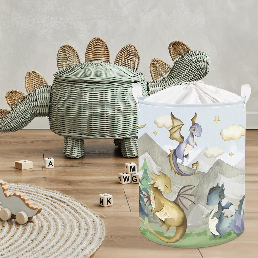 Clastyle dragon hamper dust cover keeps contents tidy and dust-free.