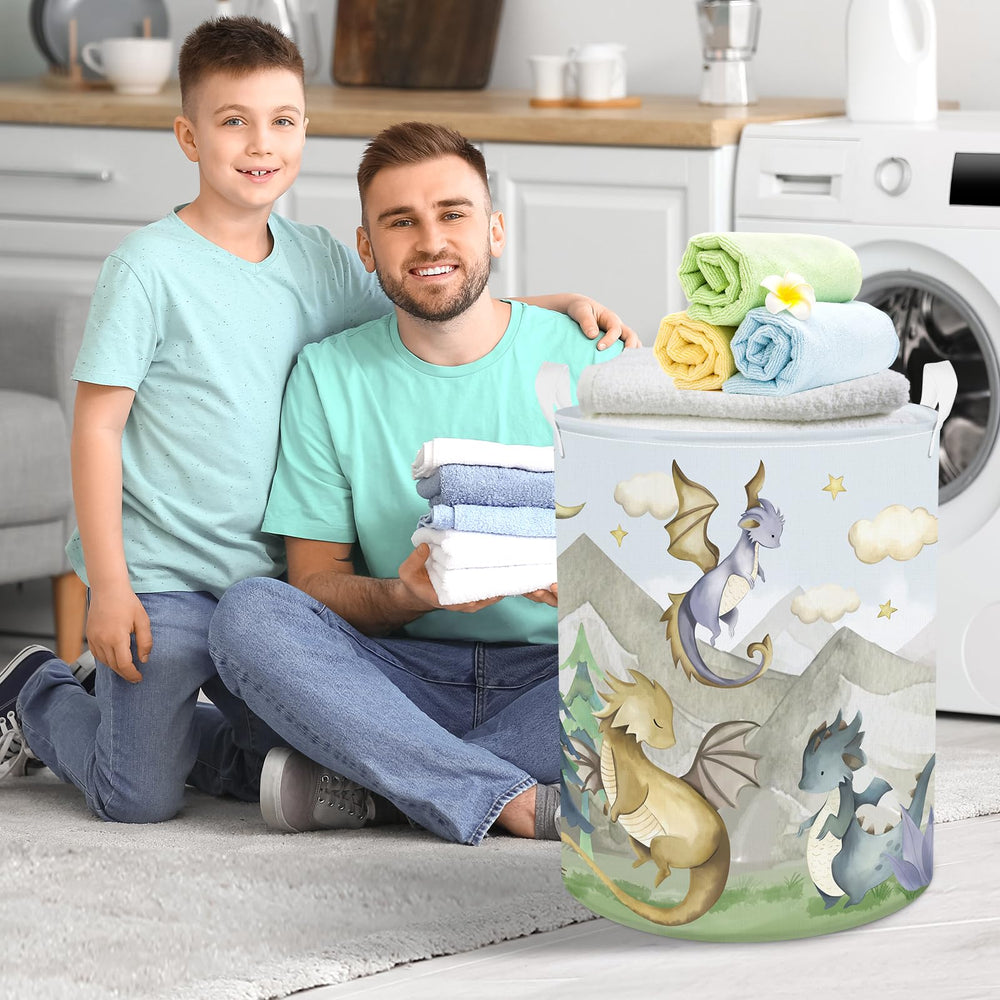 Clastyle dragon hamper waterproof fabric protects laundry in bathrooms and bedrooms.