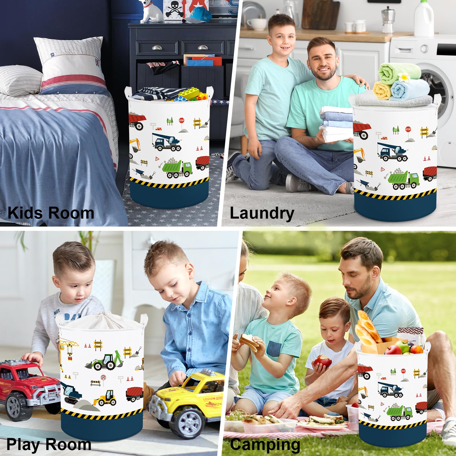 Clastyle 63L hamper placed in a kid's room, suitable for multiple storage needs.
