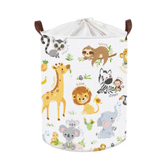 Clastyle alphabet animal hamper with giraffe design for nursery toy storage