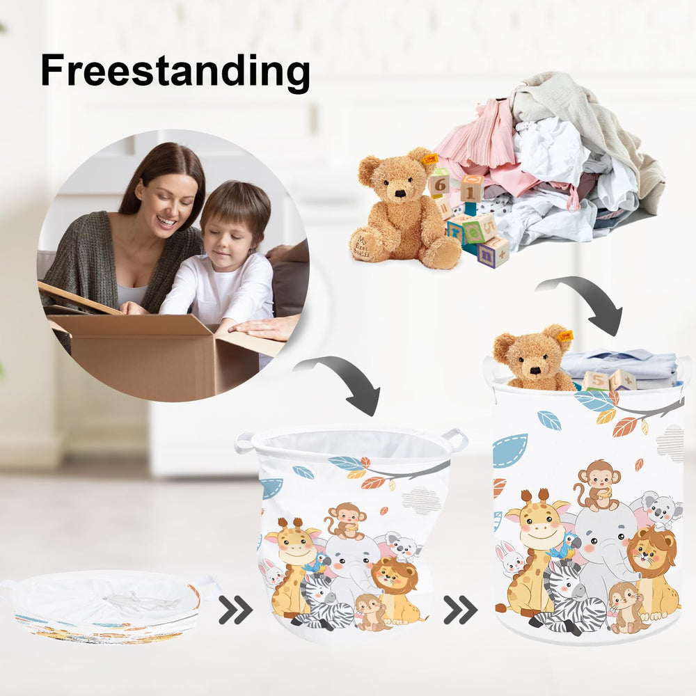 Clastyle baby hamper 45L capacity holds towels and clothes.