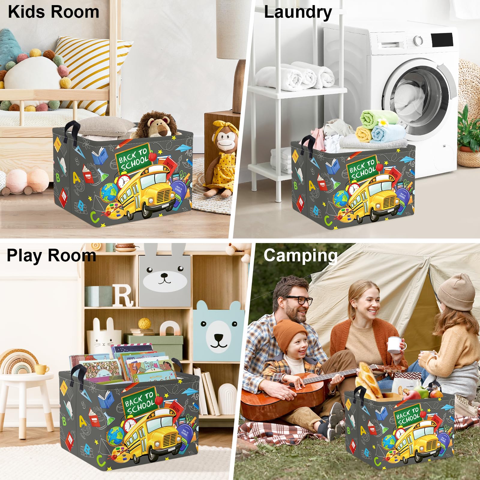 Clastyle back-to-school bin gray supports classroom and study room organization.