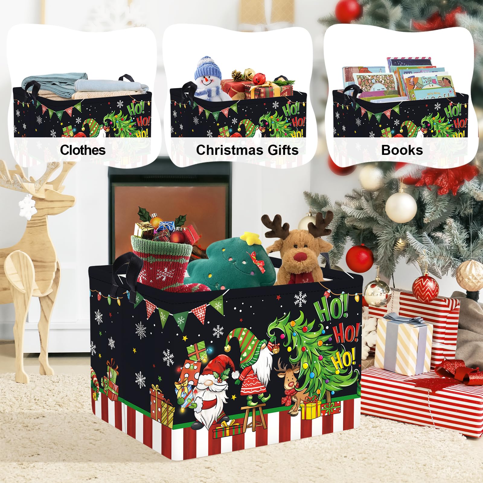 Clastyle bathroom storage bin keeps towels and supplies tidy.