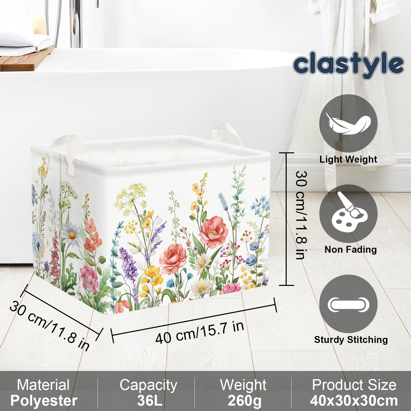 Clastyle bathroom and kitchen organization bin for everyday items
