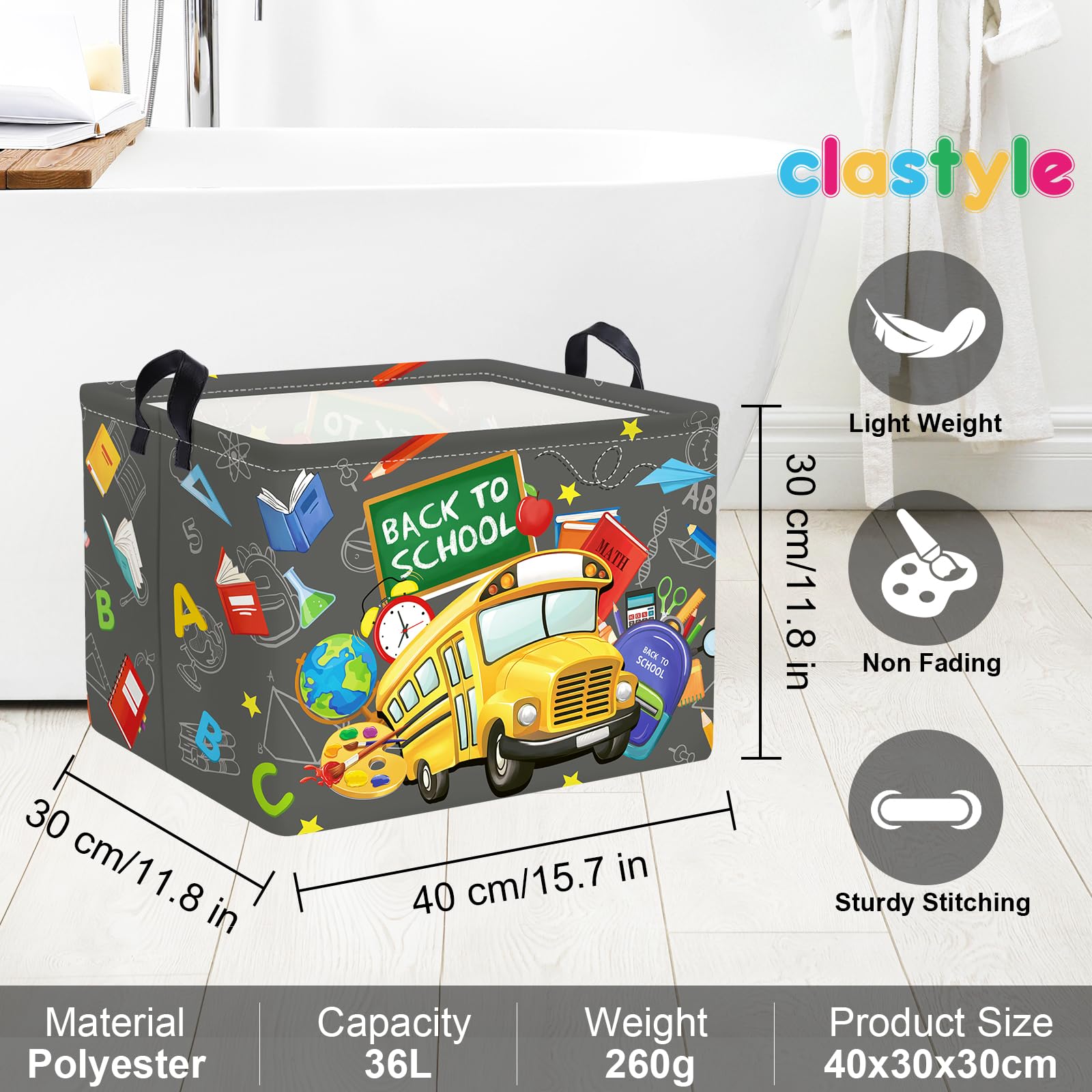 Clastyle bedroom storage bin gray adds durable organization for essentials.