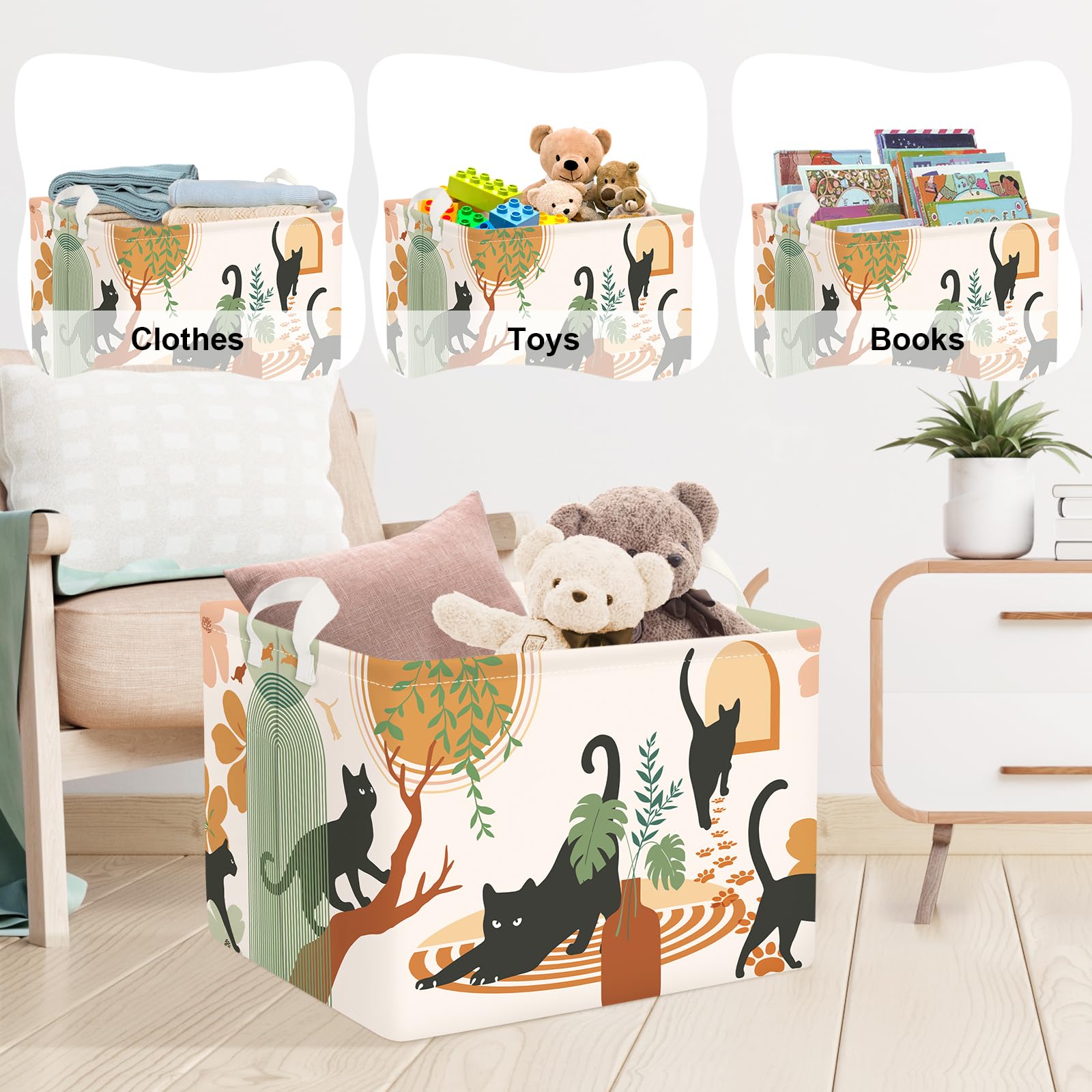 Clastyle Boho Laundry Basket doubles as towel and clothing organizer.