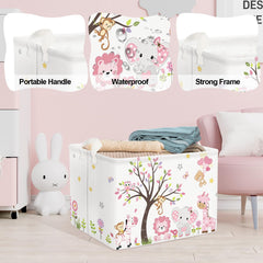 Clastyle giraffe box organizes books and supplies in kids' room.