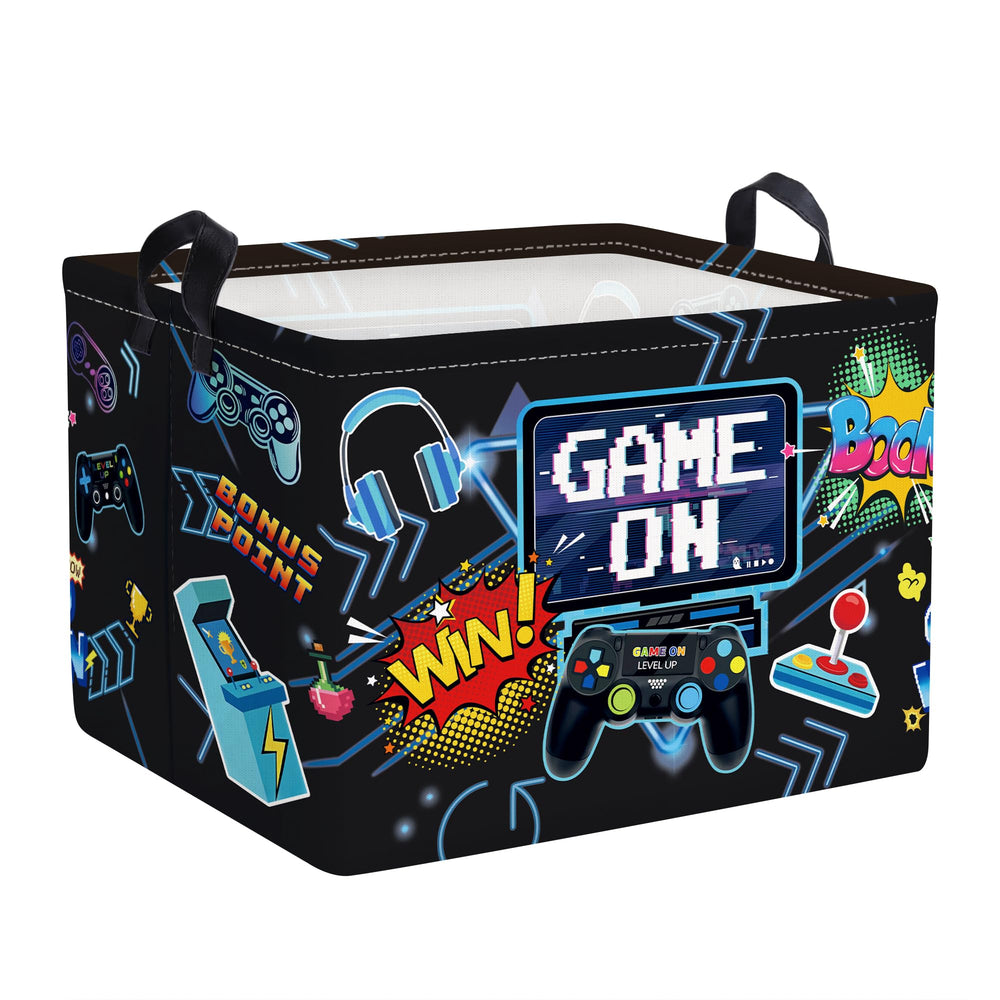 Clastyle Cool Game Storage Basket collapsible design for quick playroom cleanup.