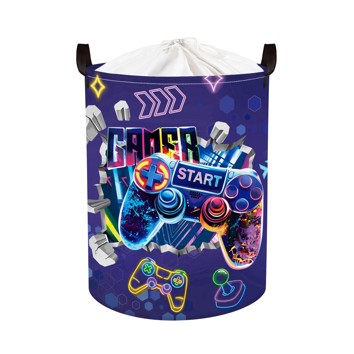 Clastyle Cool Game Storage Basket with gamepad design for playful laundry organization.
