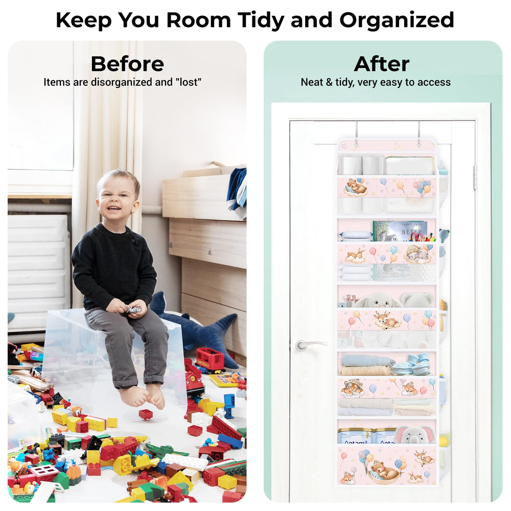 Clastyle Easy-assembly hooks fit most doors without scratching surfaces.
