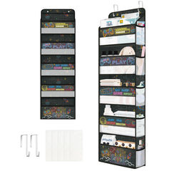Clastyle Game Over the Door Organizer front view for nursery toy and diaper storage.
