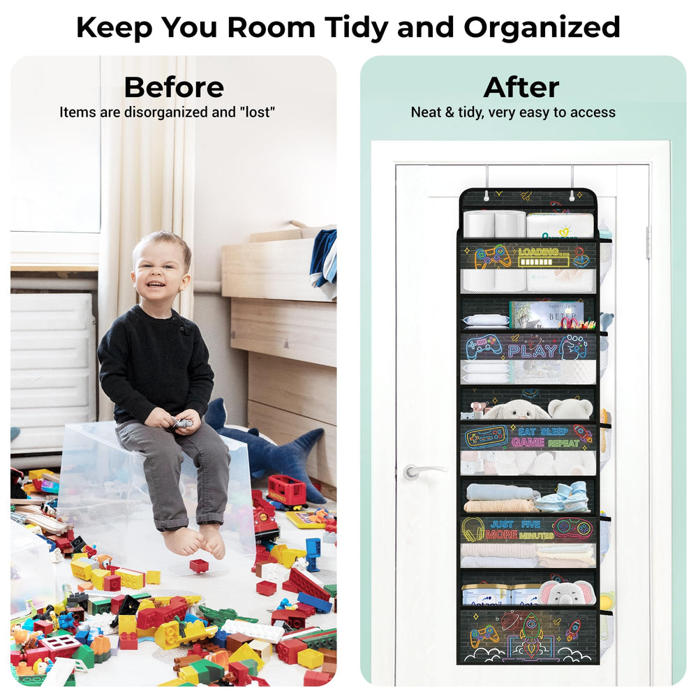 Clastyle Game Over the Door Organizer nursery setup for organized essentials.