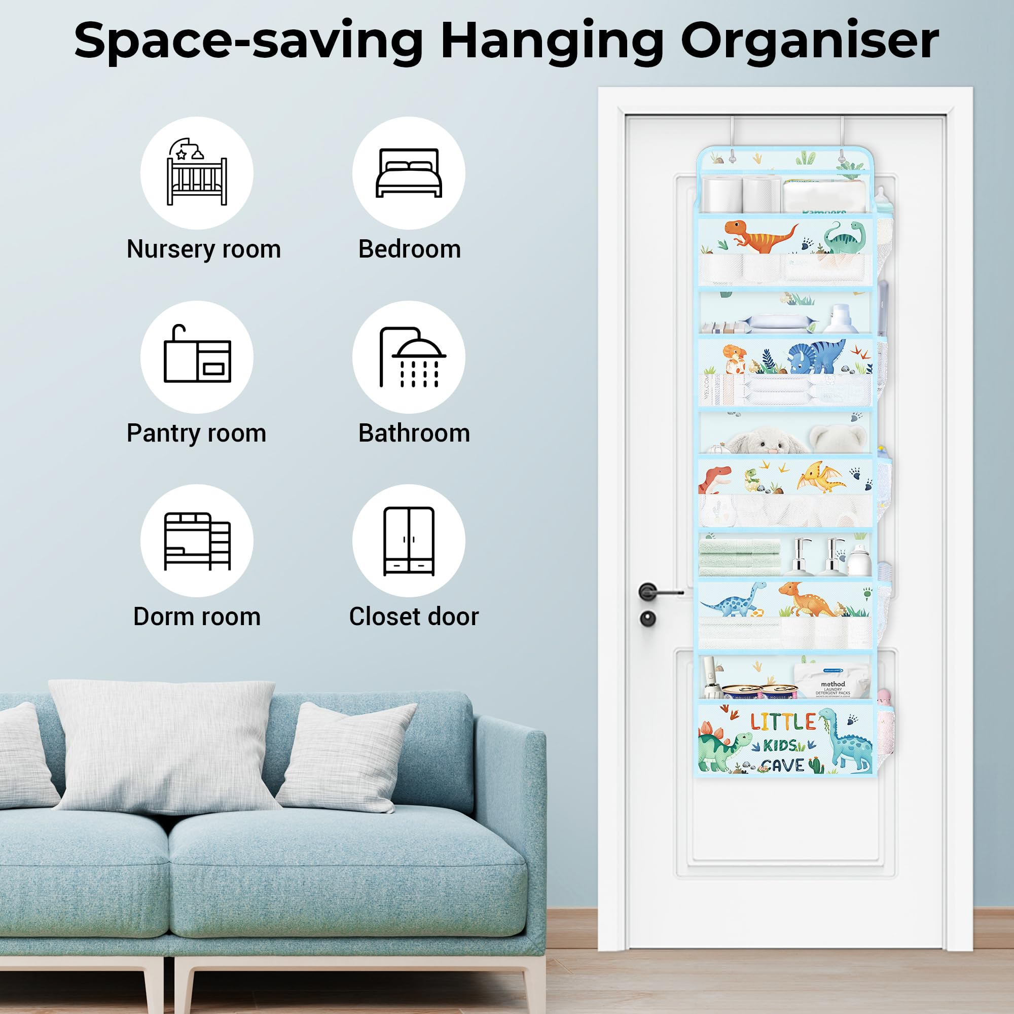 Clastyle large-capacity organizer for toys and clothes maximizes bedside or closet space.
