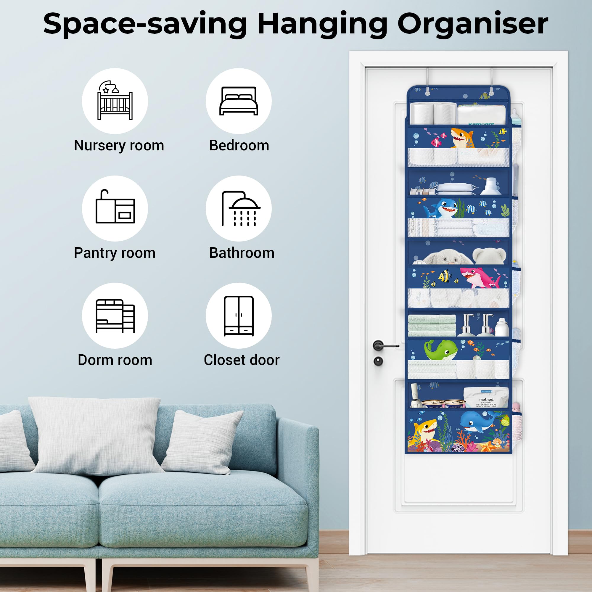 Clastyle large capacity organizer stores diapers wipes and clothes neatly