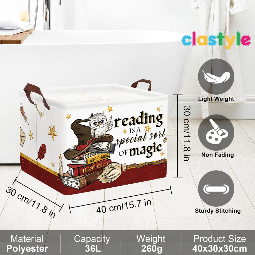 Clastyle 36 L capacity basket suits stuffed animals, clothes, towels, or crafts.