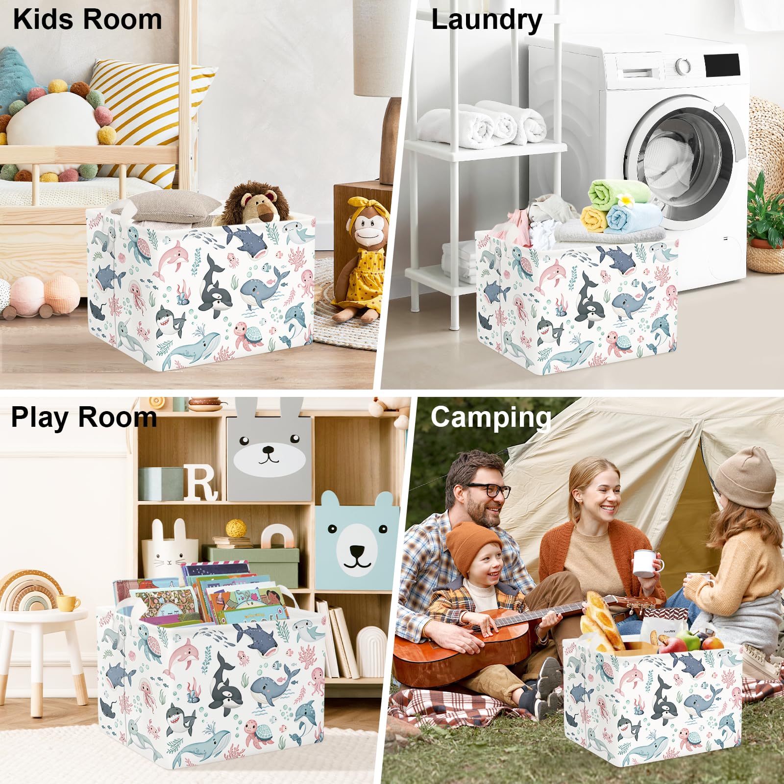 Clastyle Ocean Animal Basket bedroom decor with practical storage