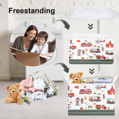 Clastyle Rectangle Large Red Fire Car Basket image3: waterproof lining helps contain spills.