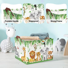 Clastyle Safari basket on a green shelf doubles as a decor accent.