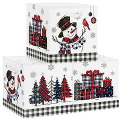 Clastyle snowman bins with handles for tidy toy storage.